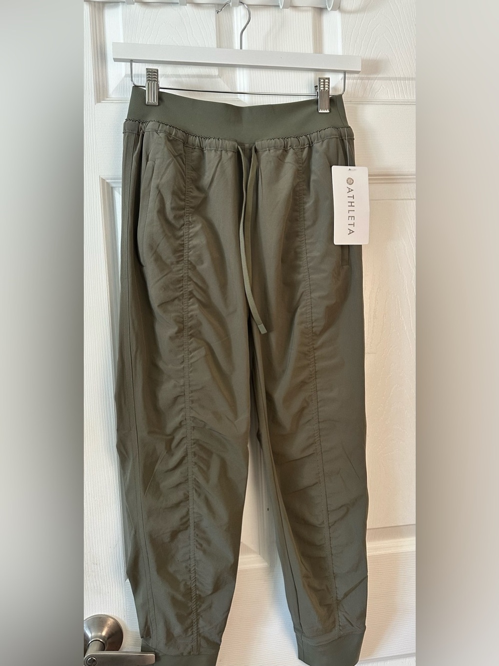Olive Green Featherweight Stretch Joggers